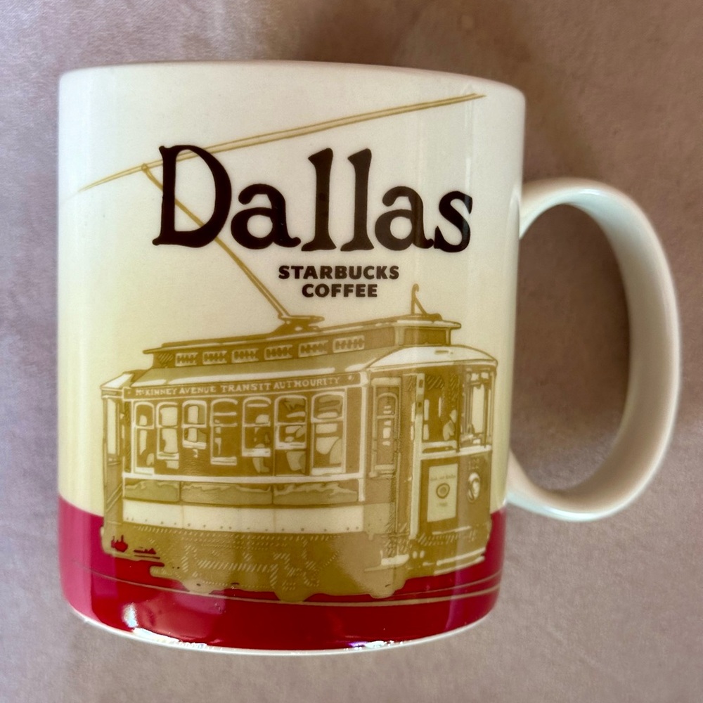 Starbucks Dallas 2012 Global Icon Mug Discontinued “Cable Car” 16 Oz. Never used